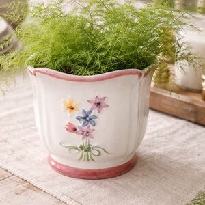 Vintage RCCL Hand Painted Floral Planter Vase. Portugal | Numbered | 4.5x5.5